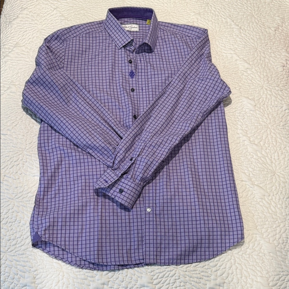 Robert Graham Purple Grid Men's Shirt